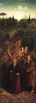 Jan van Eyck Painting - The Ghent Altarpiece Adoration of the Lamb The Holy Hermits Renaissance Jan van Eyck